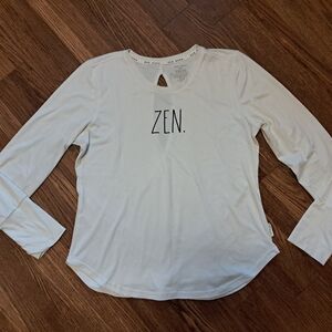 RAE DUNN Women's ZEN YOGA Athletic Exercise Shirt Top Size XL